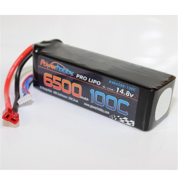 Power Hobby Power Hobby PHB4S6500100CDNS 6500mAh 14.8V 4S 100C LiPo Battery with Hardwired T-Plug PHB4S6500100CDNS